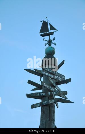 Cartello , paletta meteo Foto Stock