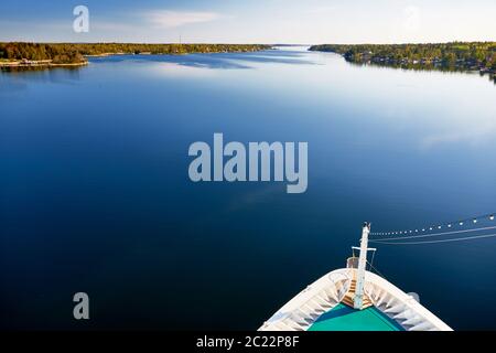 Vista aerea su scandinavo costa skerry Foto Stock