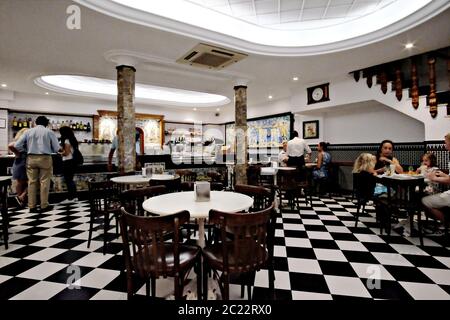 Famoso pub valenciano dove bere la tipica houchata a Valencia, Spagna Foto Stock