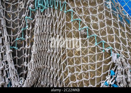 Vecchia rete da pesca. Close-up. Sfondo. Foto Stock