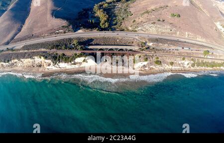 Vista aerea ox Arroyo Hondo Bridge Foto Stock