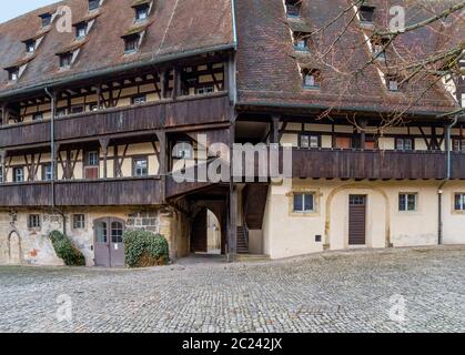 Posizione medievale chiamato Palazzo Vecchio a Bamberg in Baviera Foto Stock