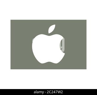 Logo Apple. Apple è una società americana che sviluppa e vende elettronica di consumo e computer. Logo Apple . Kharkiv, Ucraina - 15 giugno 2020 Foto Stock