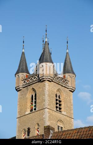 Historischer Glockenturm von 1396, Sluis, Zeeland, Niederlande Foto Stock