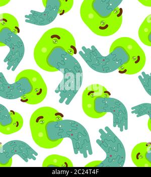 Vomita motivo isolato senza giunture. Sputare sfondo. Spue vettore texture Illustrazione Vettoriale