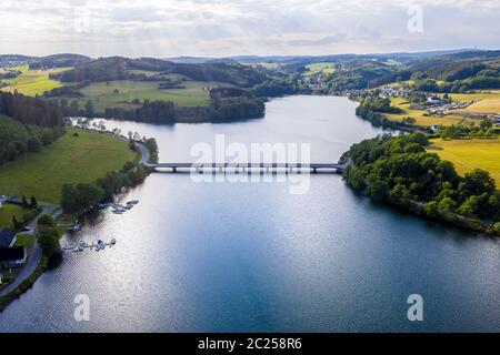 bigge lago sauerland tedesco dall'alto Foto Stock