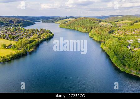 bigge lago sauerland tedesco dall'alto Foto Stock