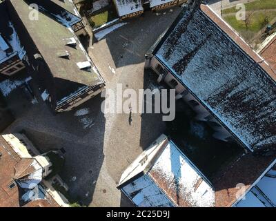 Vista aerea sul monastero di Bebenhausen in Germania Foto Stock