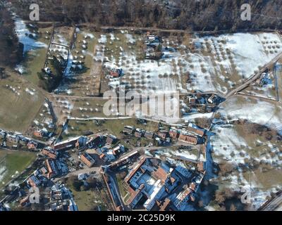 Vista aerea sul monastero di Bebenhausen in Germania Foto Stock