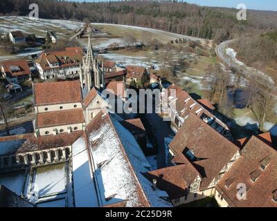 Vista aerea sul monastero di Bebenhausen in Germania Foto Stock