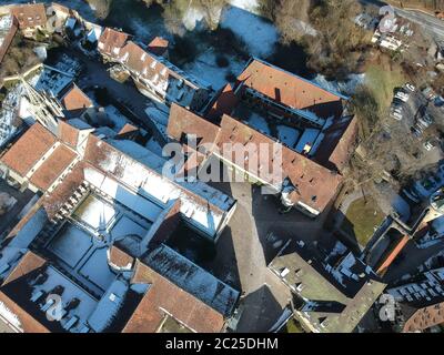 Vista aerea sul monastero di Bebenhausen in Germania Foto Stock