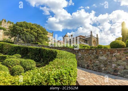 Vorontsov Palace in Crimea, vista sul bellissimo parco. Foto Stock