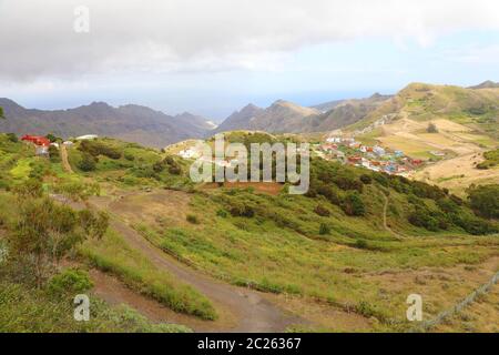 Bella vista dal punto di vista Mirador De Jardina, Tenerife, Isole Canarie, Spagna. Foto Stock