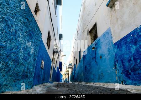 Vista panoramica della città di Rabat capitale del Marocco, foto come sfondo Foto Stock