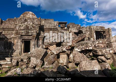 Tempio di Preah Vihear, rovine e tempio principale, edificio principale, santuario principale, tempio indù dell'antico Impero Khmer, Cambogia, Asia sudorientale, Asia Foto Stock