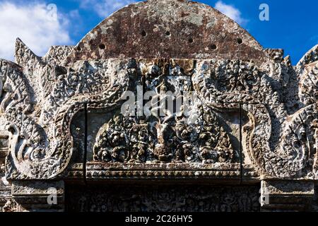 Tempio di Preah Vihear, rilievo del tempio principale, edificio principale, santuario principale, tempio indù dell'antico Impero Khmer, Cambogia, Asia sudorientale, Asia Foto Stock