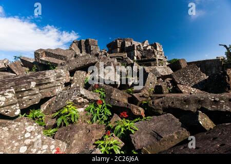 Tempio di Preah Vihear, rovine e tempio principale, edificio principale, santuario principale, tempio indù dell'antico Impero Khmer, Cambogia, Asia sudorientale, Asia Foto Stock