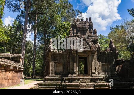 Angkor Thom, porta di Phimeanakas o Vimeanakas, è tempio indù, antica capitale dell'Impero Khmer, Siem Reap, Cambogia, Sud-est asiatico, Asia Foto Stock