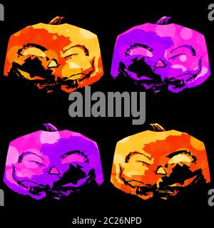 Seamless Halloween Sfondo Pattern a tema Art Foto Stock