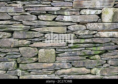 Sfondo di un vecchio muro di pietra naturale Foto Stock
