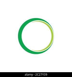 semplice vettore con logo geometrico ad anello 3d Illustrazione Vettoriale