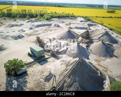 Un drone di immagine su una ghiaia Foto Stock