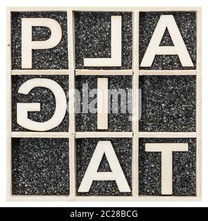 Parola PLAGIAT quadrato insolito ortografia Foto Stock