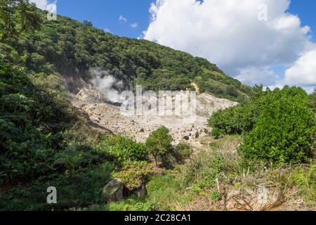 Santa Lucia a Soufriere - Terme di zolfo nel Mar dei Caraibi Foto Stock