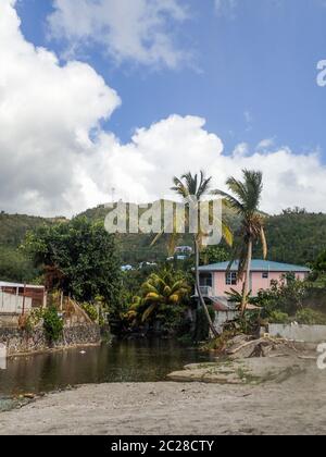 Dominica a Mero Beach nel Mar dei Caraibi Foto Stock