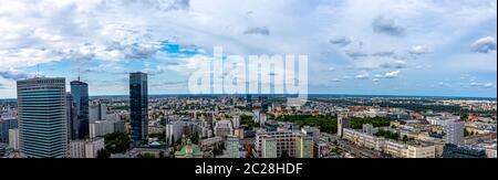 Vista panoramica di Varsavia, Masovia, Polonia Foto Stock