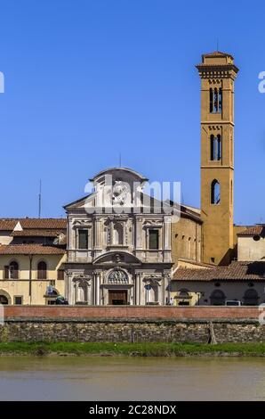 chiesa di Ognissanti, Firenze, Italia Foto Stock