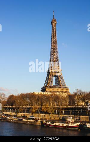 Torre Eiffel nella città di Parigi, Francia Foto Stock