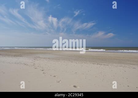 Il Mare del Nord e la spiaggia di sabbia, Julianadorp aan Zee, District Den Helder, Provincia dell'Olanda del Nord, Paesi Bassi, Europa occidentale Foto Stock