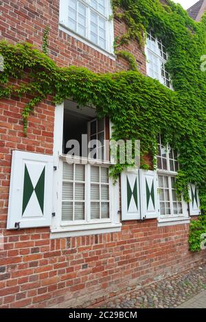 Facciata in mattoni. Quartiere olandese, Potsdam Foto Stock