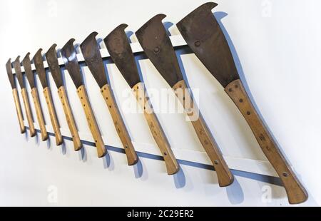 Vecchio machete per tagliare giù di una canna da zucchero Foto Stock