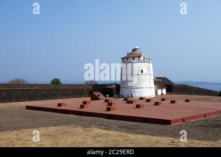 India. Goa. Forte di Aguada. Foto Stock