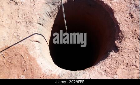 Estrazione di gemme, oro e zaffiri. Distretto di Ihosy, Regione di Ihorombe, Madagascar Foto Stock