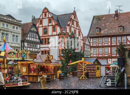 Piazza principale di Alsfeld, Germania Foto Stock