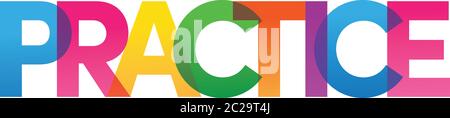Testo arcobaleno colorato. Banner vettoriale. Concetto aziendale. Testo gradiente. Lettere sulla trasparenza Illustrazione Vettoriale