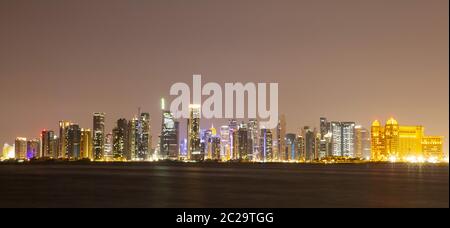 Zona della baia occidentale di Doha, Qatar Foto Stock