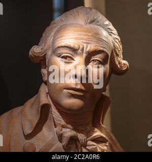 Parigi, Francia - 1 aprile 2017: Maximilien Robespierre 1758-1794. Avvocato e politico francese, una figura influente associata Foto Stock
