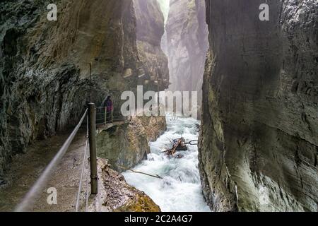 Il Partnachklamm vicino a Garmisch-Partenkirchen Foto Stock