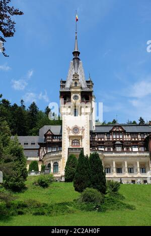 SchloÃŸ Peles a Sinaia Foto Stock