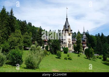 SchloÃŸ Peles a Sinaia Foto Stock