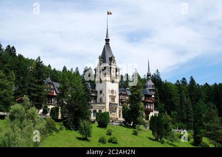 SchloÃŸ Peles a Sinaia Foto Stock