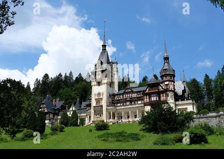 SchloÃŸ Peles a Sinaia Foto Stock