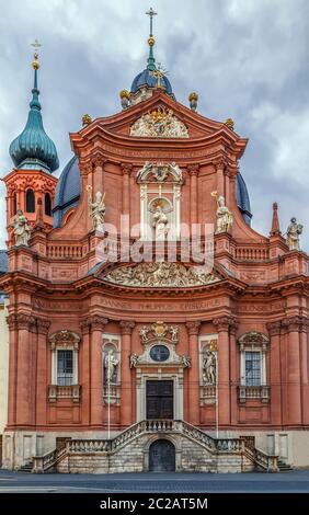 Chiesa di Neumunster, Wurzburg, Germania Foto Stock