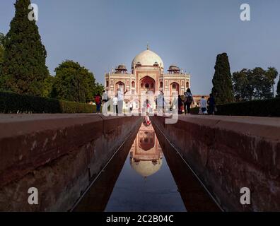Editoriale datato:11 febbraio 2020 luogo: Delhi India, Tomba di Humayun. Visita turistica della tomba di Humayun. Foto Stock