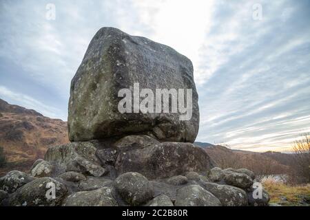 Bruces Pietra, Glen Trool, Wigtownshire Foto Stock