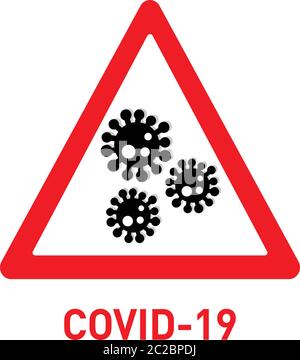 Vettore dei microbi del coronavirus che simboleggia l'epidemia di Coronavirus Illustrazione Vettoriale